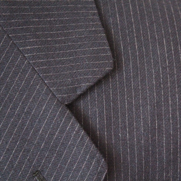 SAMUELSON men's 2 piece 100% wool navy suit 44R - Picture 4 of 8